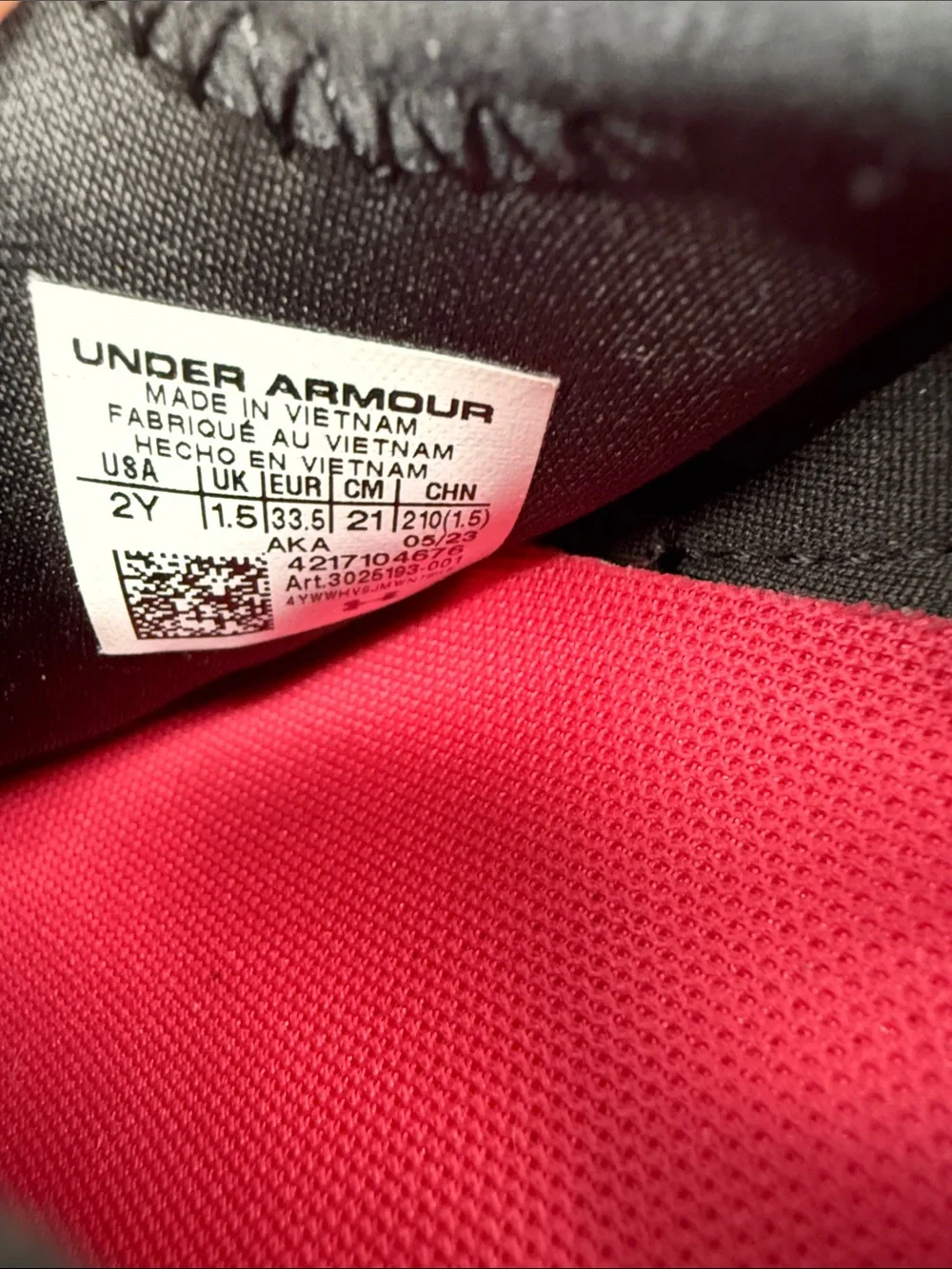 Under Armour Shoes Girls Kids 2 Slip On RunPlay Sneakers Black Purple Pink Camo